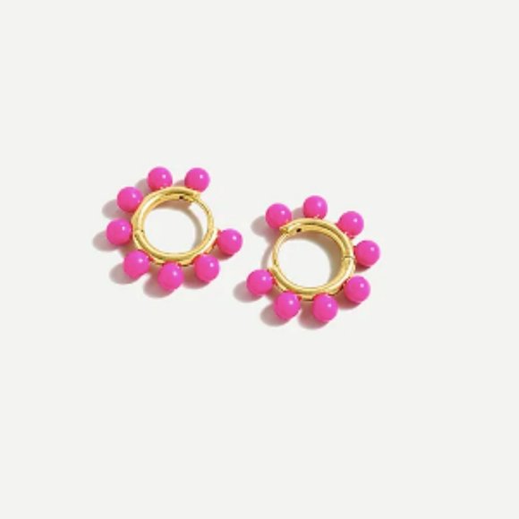 J. Crew Jewelry - J. Crew Pearl Charm Huggie Hoops